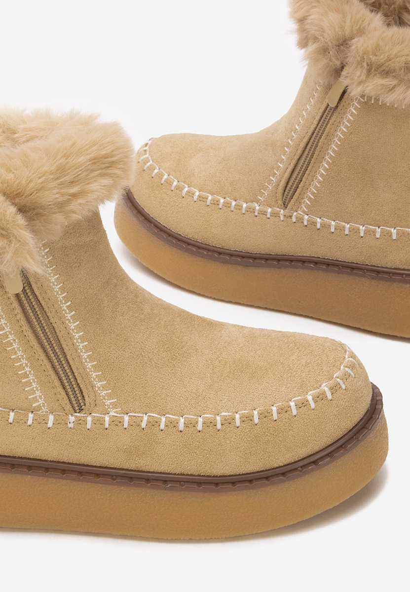 Обувки на платформа Delyra каки