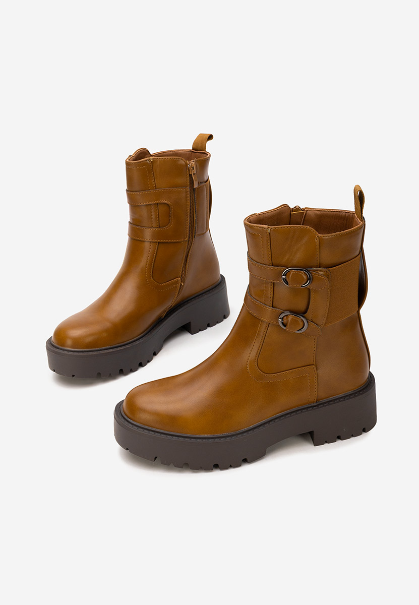 Обувки на платформа Seravia камел