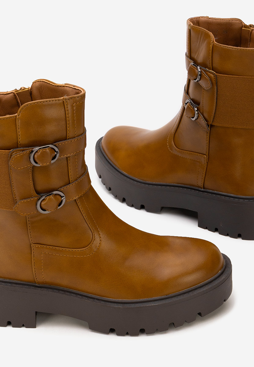 Обувки на платформа Seravia камел