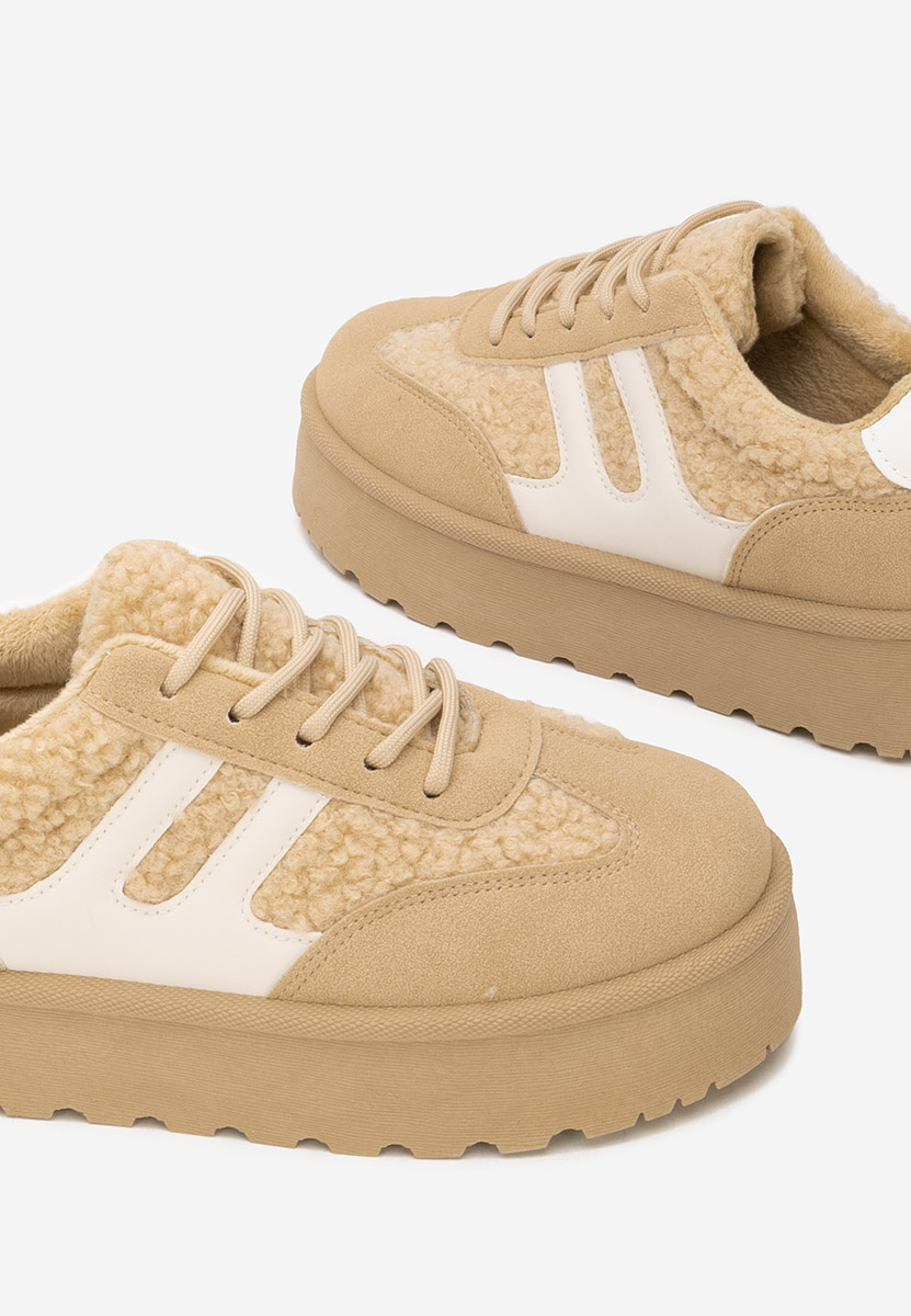 Cникърси на платформа Luniva каки