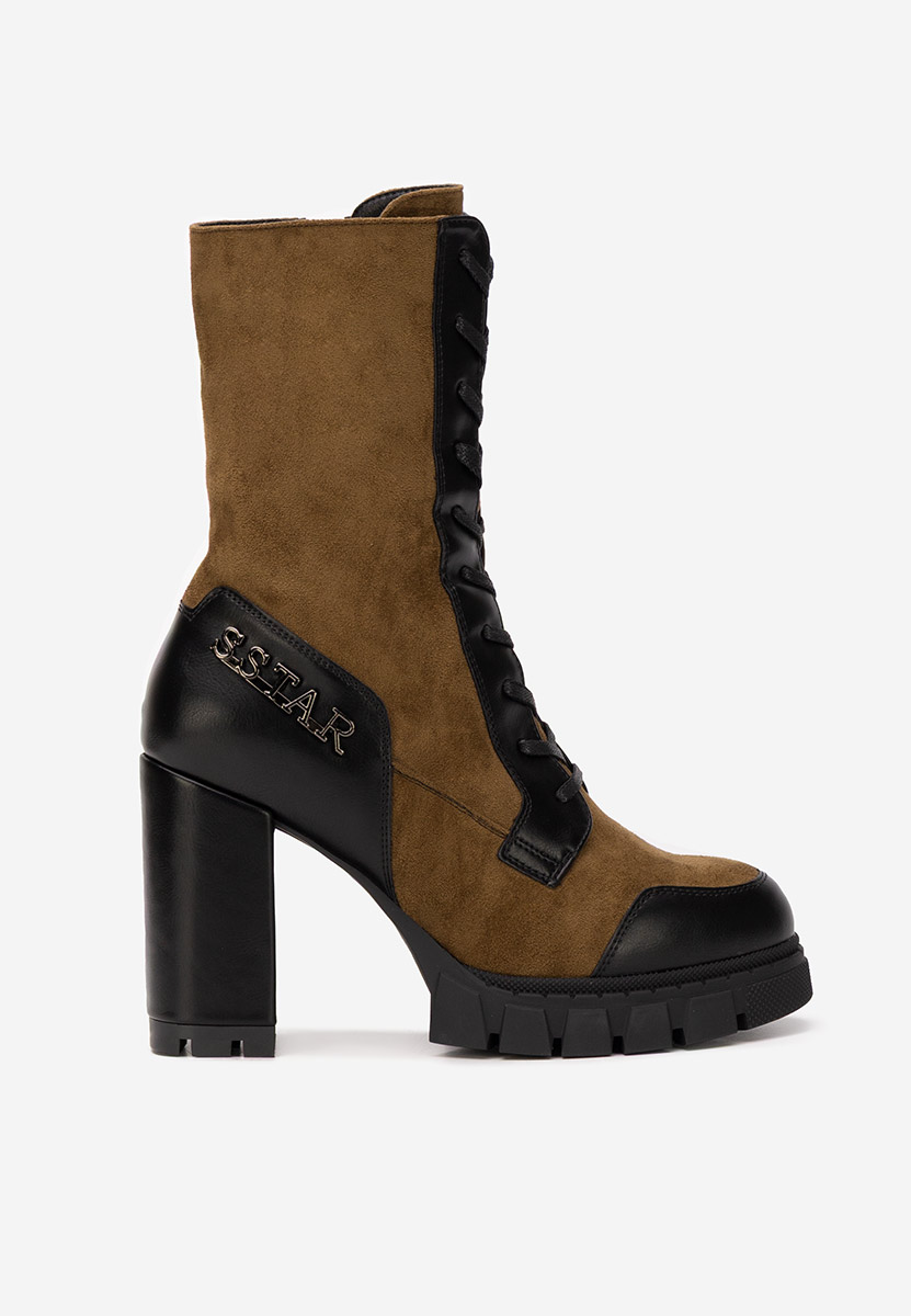 Боти на дебел ток Anahi V2 кафяв