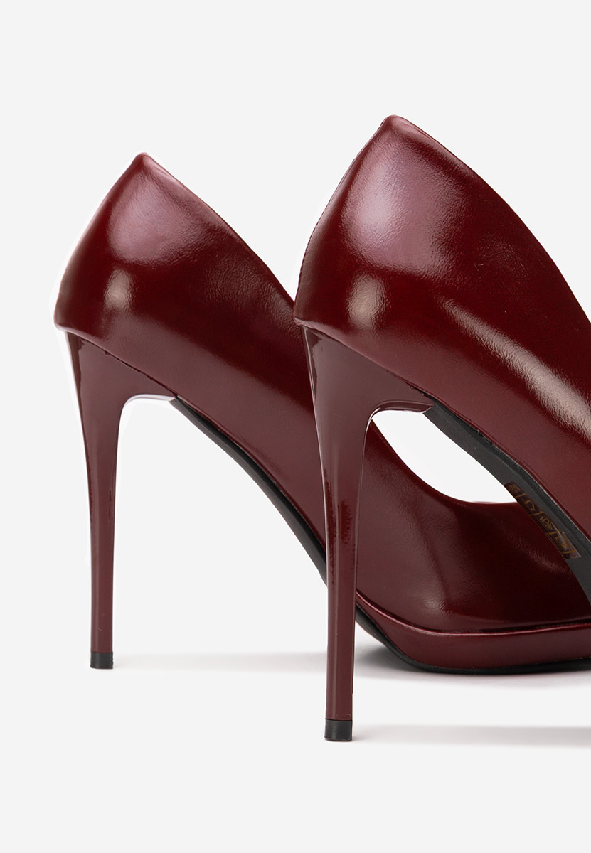 Обувки стилето Reneia Винено червено