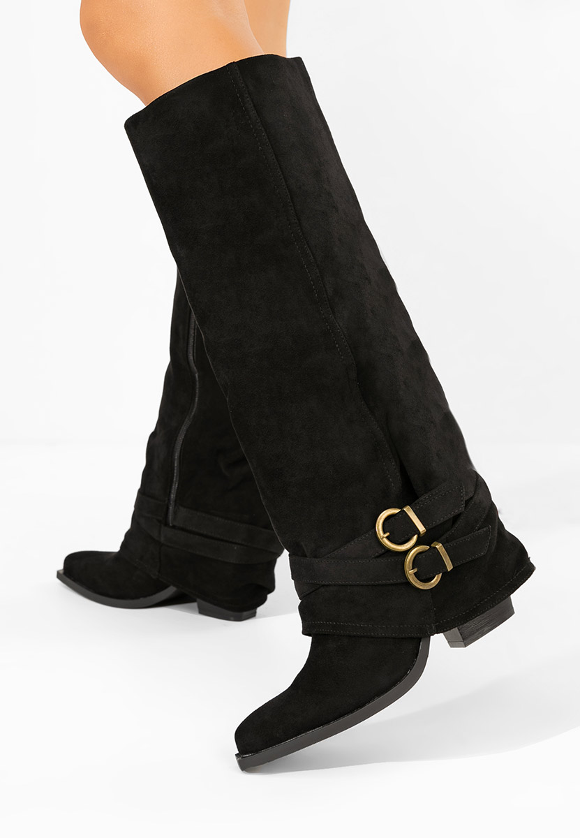 Висок чизми Vencilie черен