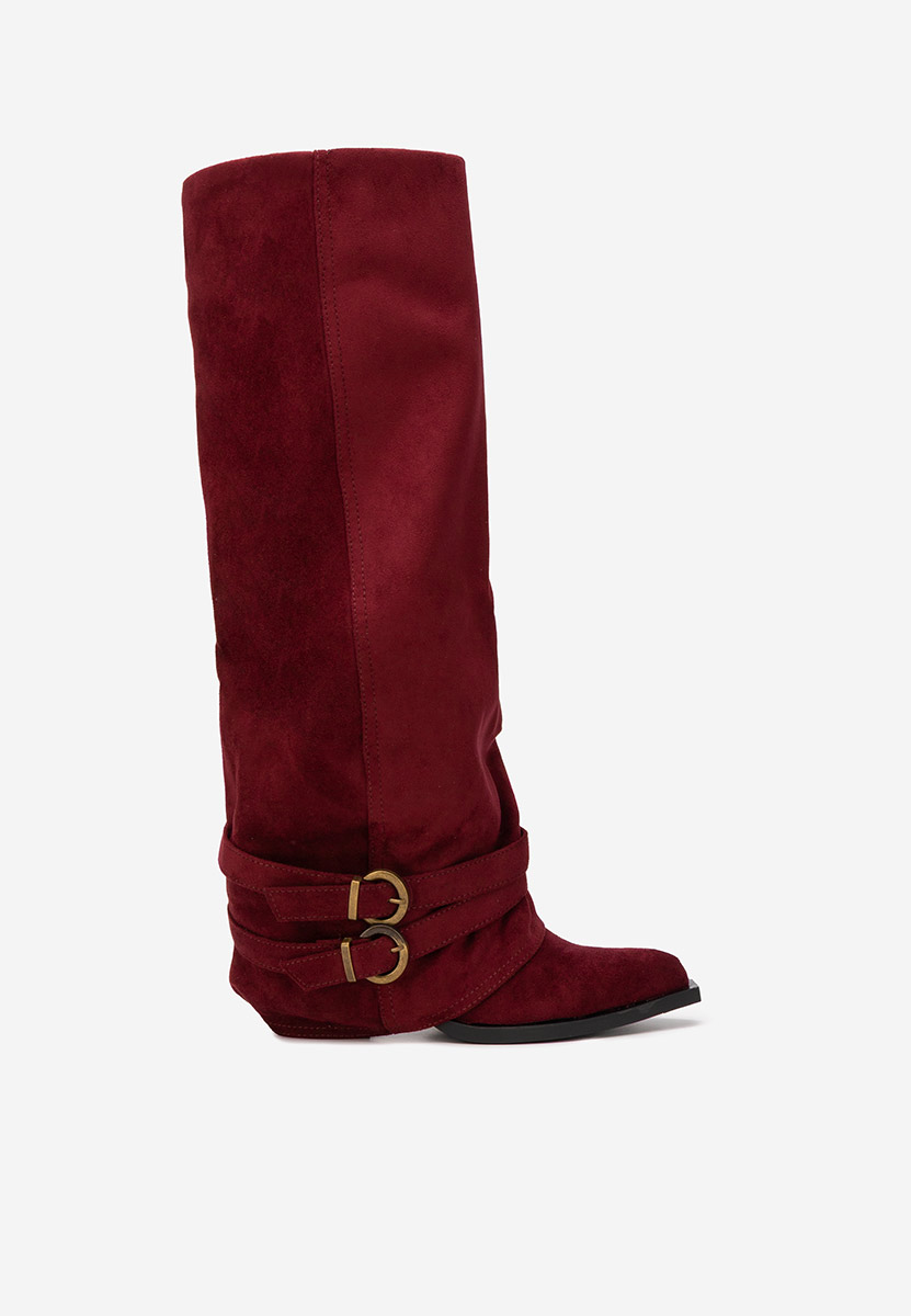 Висок чизми Vencilie бордо