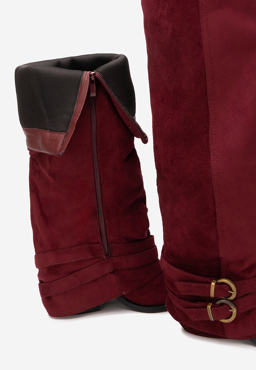 Висок чизми Vencilie бордо