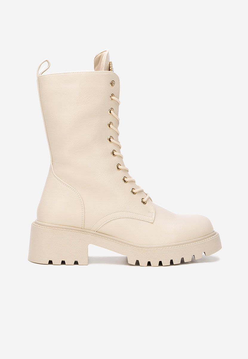 Дамски Боти с връзки Noblesa V2 бежов