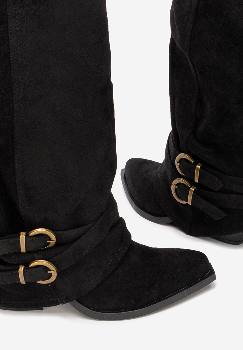 Висок чизми Vencilie черен