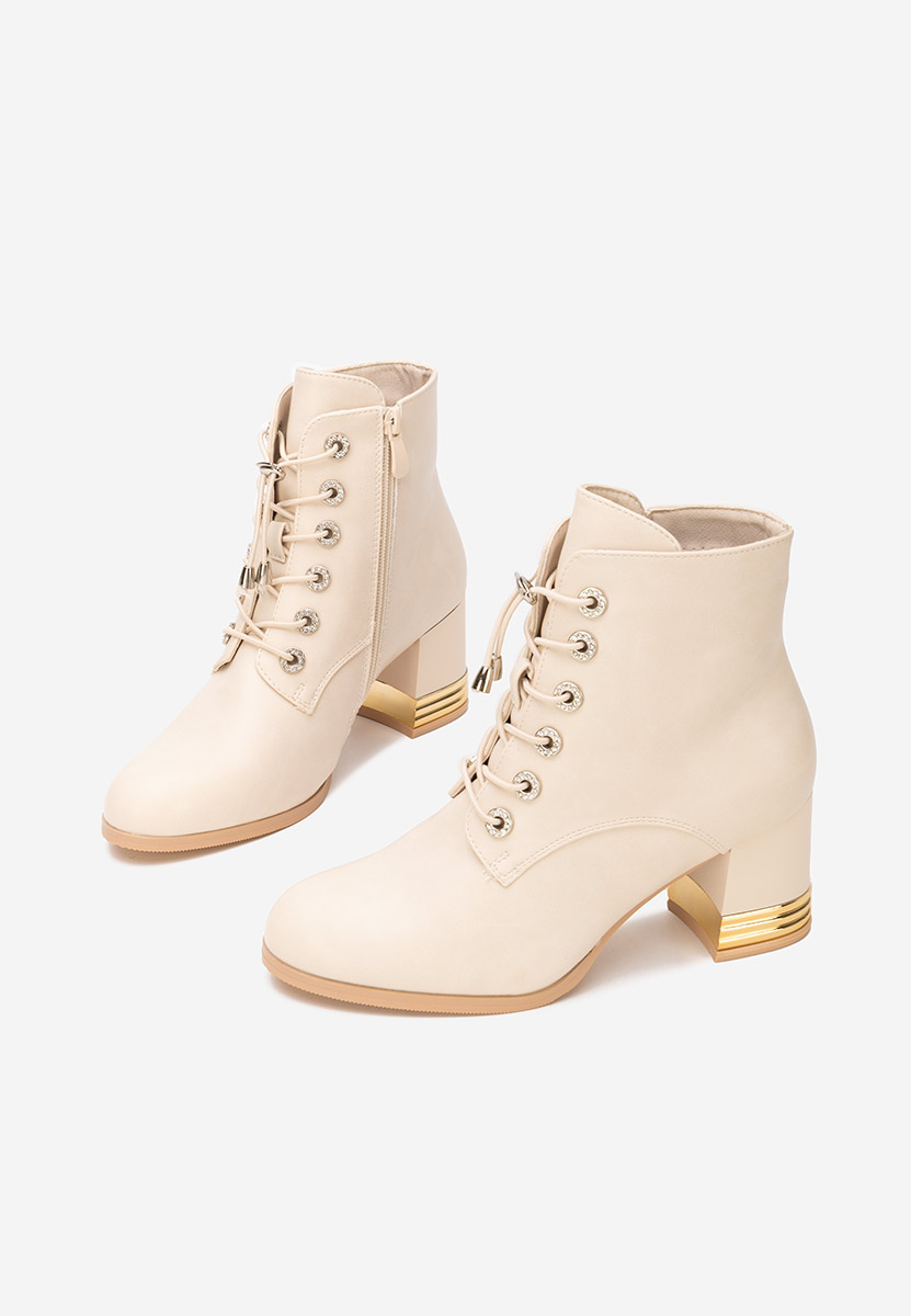 Боти на дебел ток Takina V2 бежов