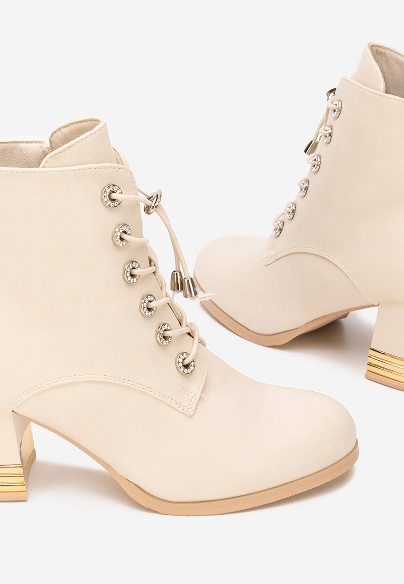 Боти на дебел ток Takina V2 бежов