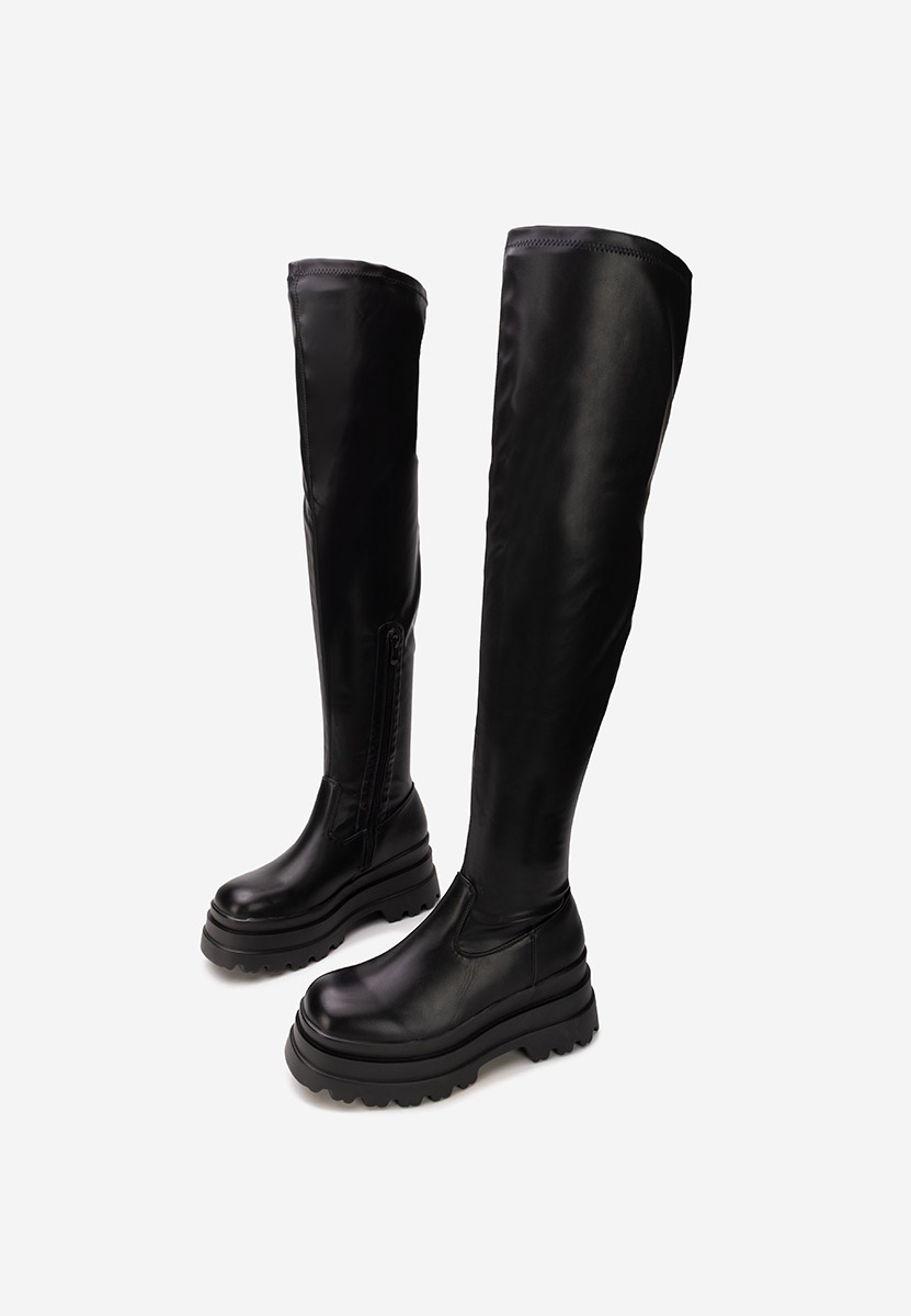 Чизми над коляното Melyna V2 черен