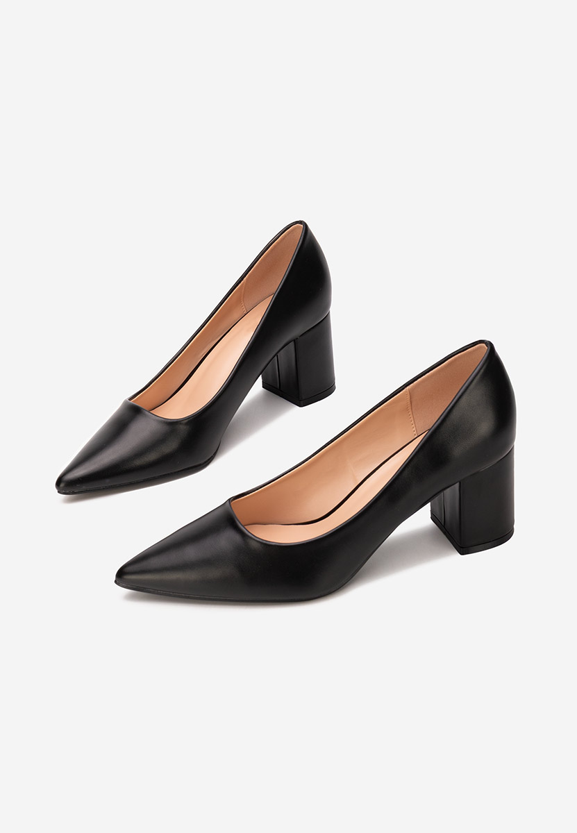 Oбувки с дебел ток Brivara черни