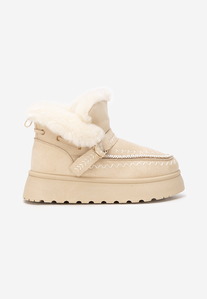 Зимни дамски Ботинки Tavoria бежов