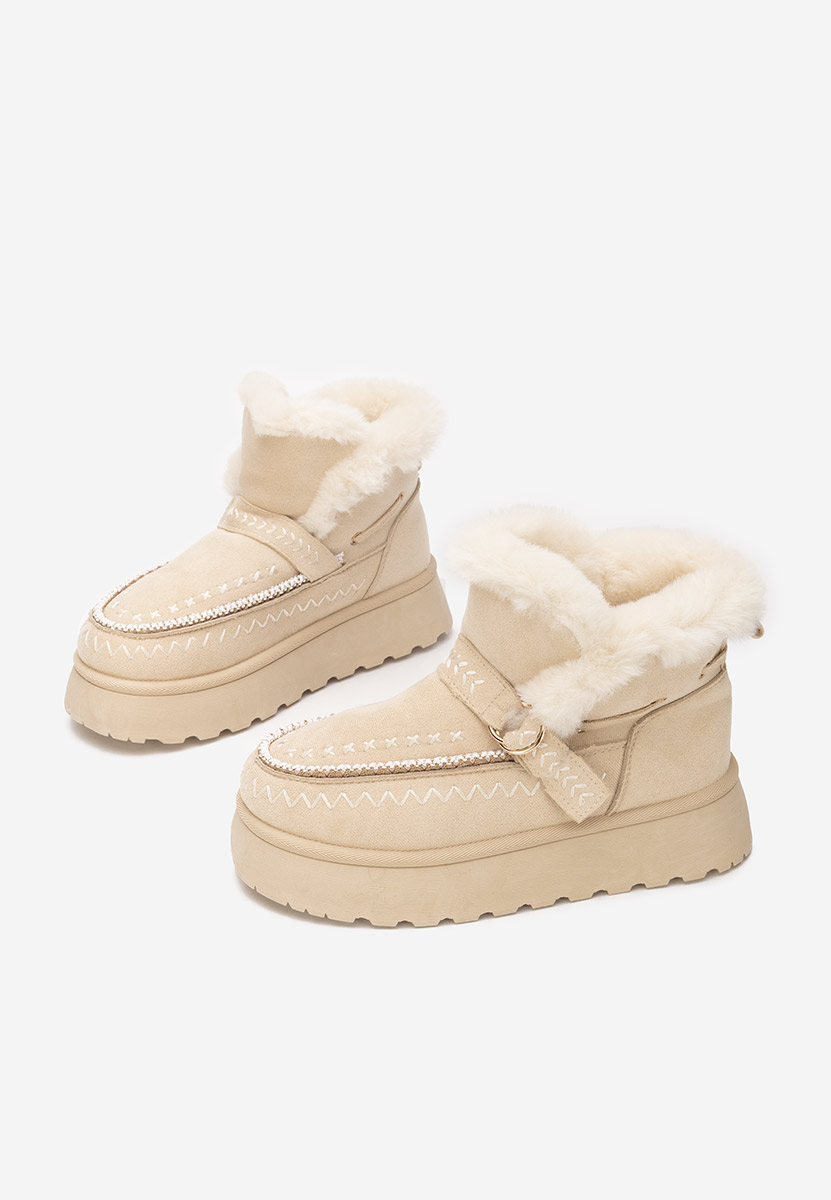 Зимни дамски Ботинки Tavoria бежов