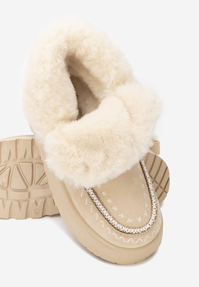 Зимни дамски Ботинки Tavoria бежов