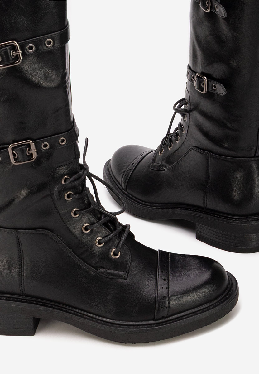 Дамски ботуши Frosina черни