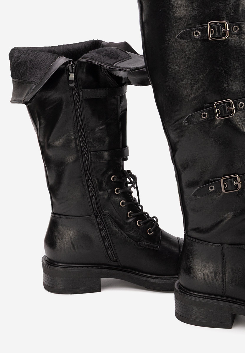 Дамски ботуши Frosina черни