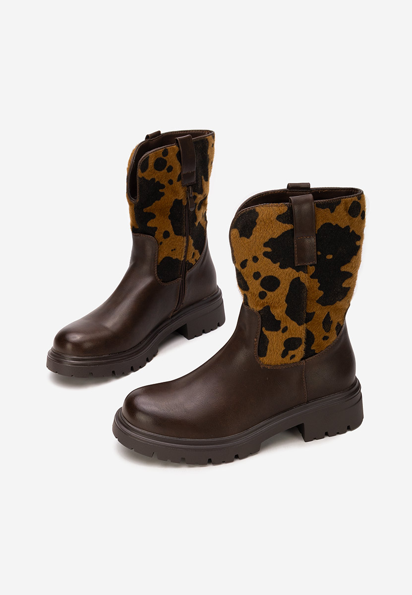 Дамски боти Ediana кафяв Дамски боти Ediana кафяв