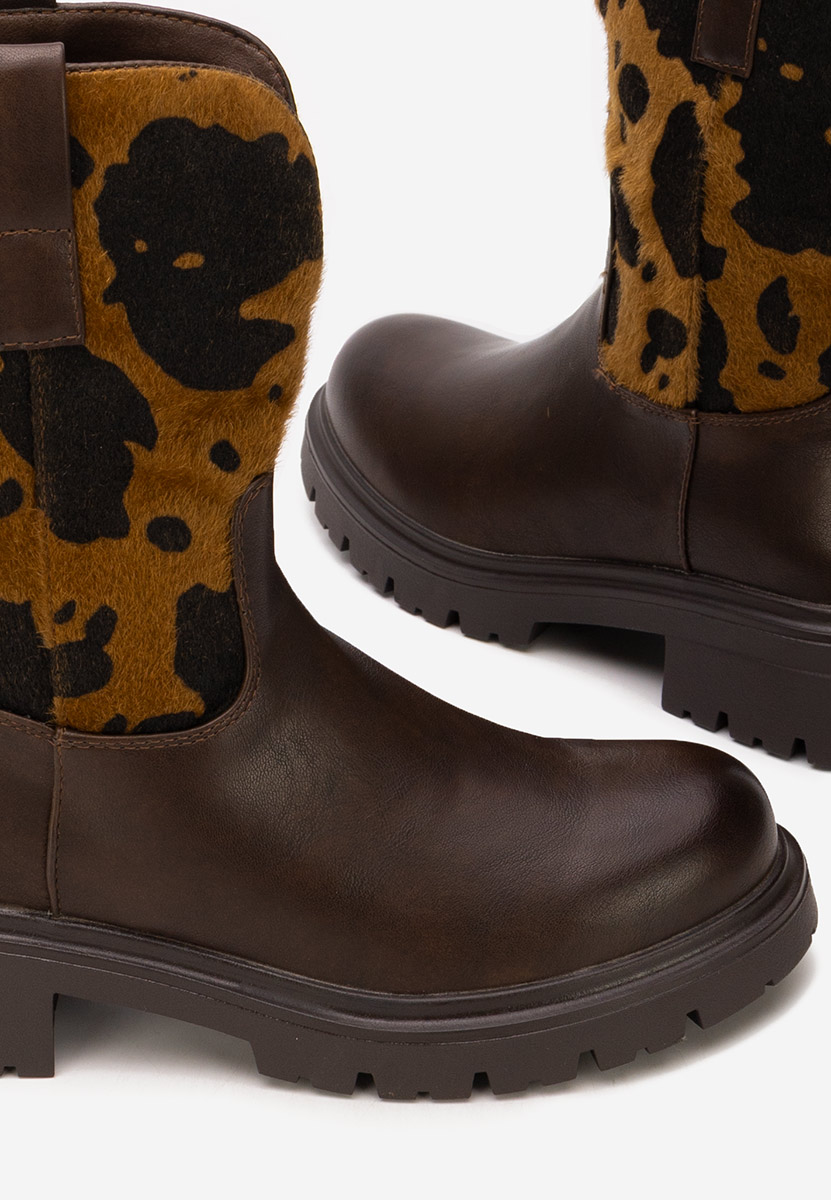 Дамски боти Ediana кафяв Дамски боти Ediana кафяв