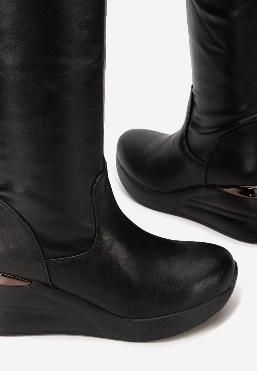 Чизми над коляното Janisia черен