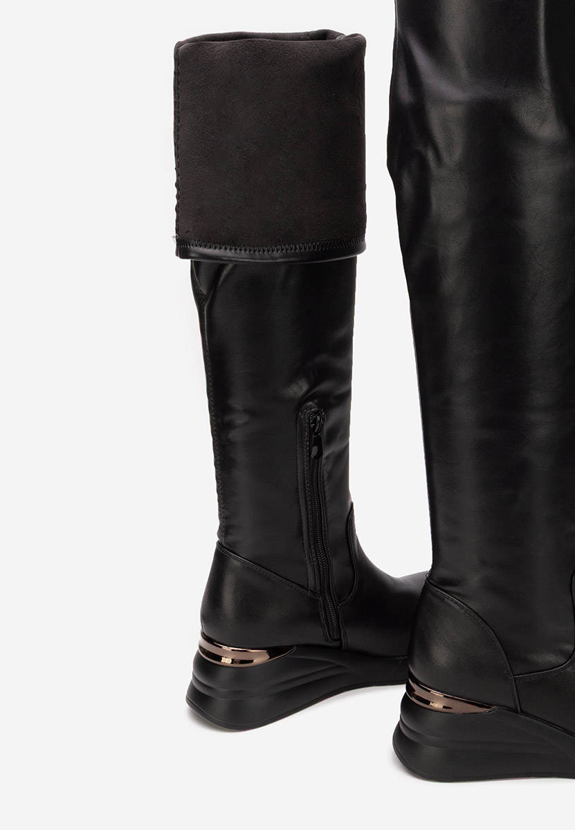 Чизми над коляното Janisia черен