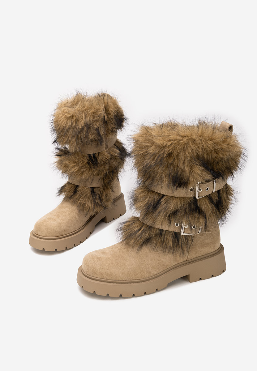 Зимни дамски ботуши Nelisia каки