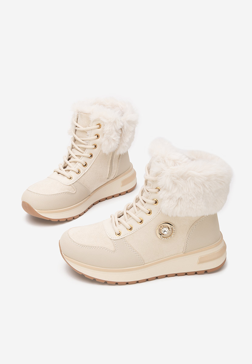 Дамски Зимни маратонки Grisia бежов