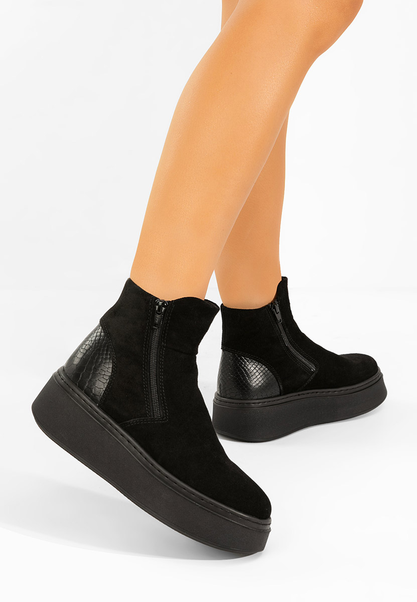 Боти естествена кожа Andiora черен