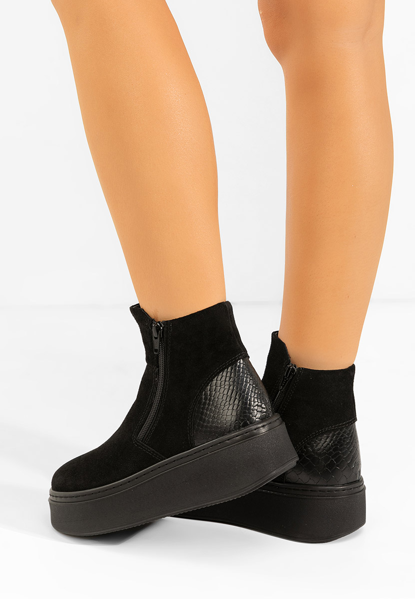 Боти естествена кожа Andiora черен