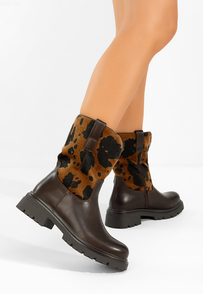 Дамски боти Ediana кафяв Дамски боти Ediana кафяв