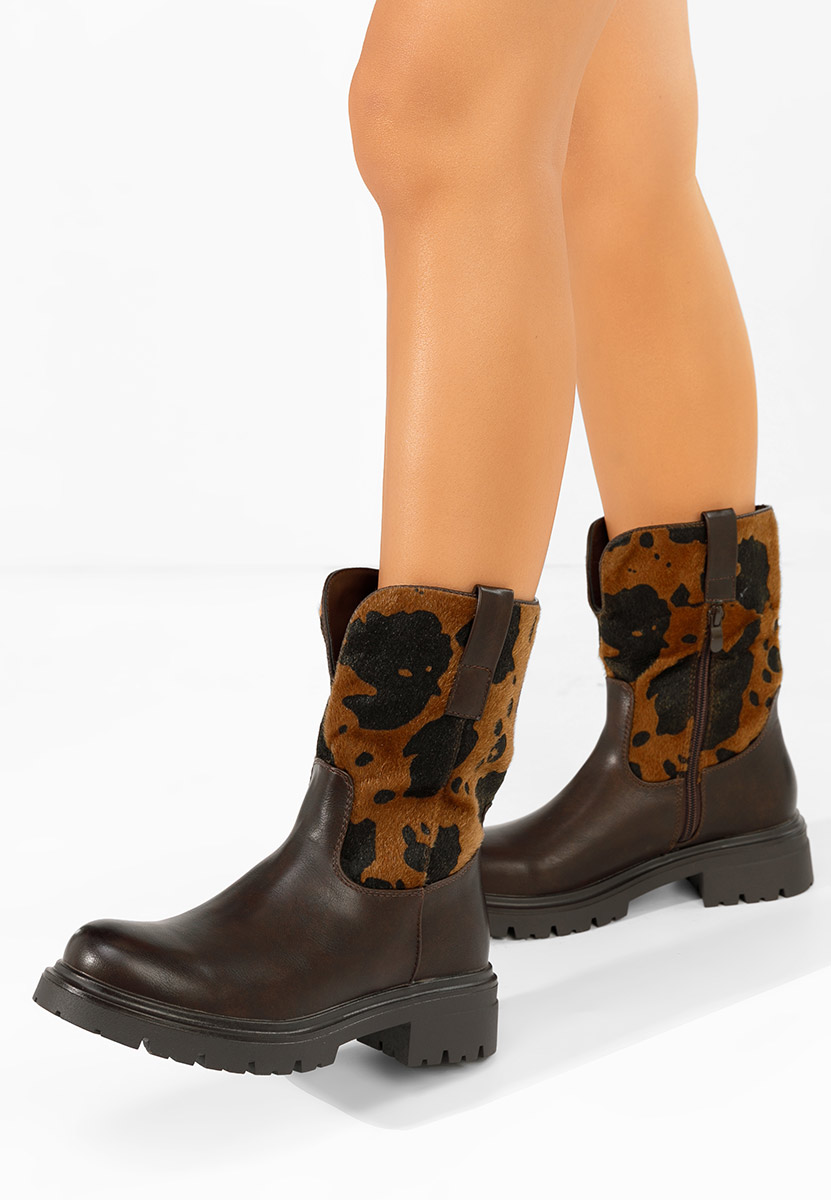 Дамски боти Ediana кафяв Дамски боти Ediana кафяв