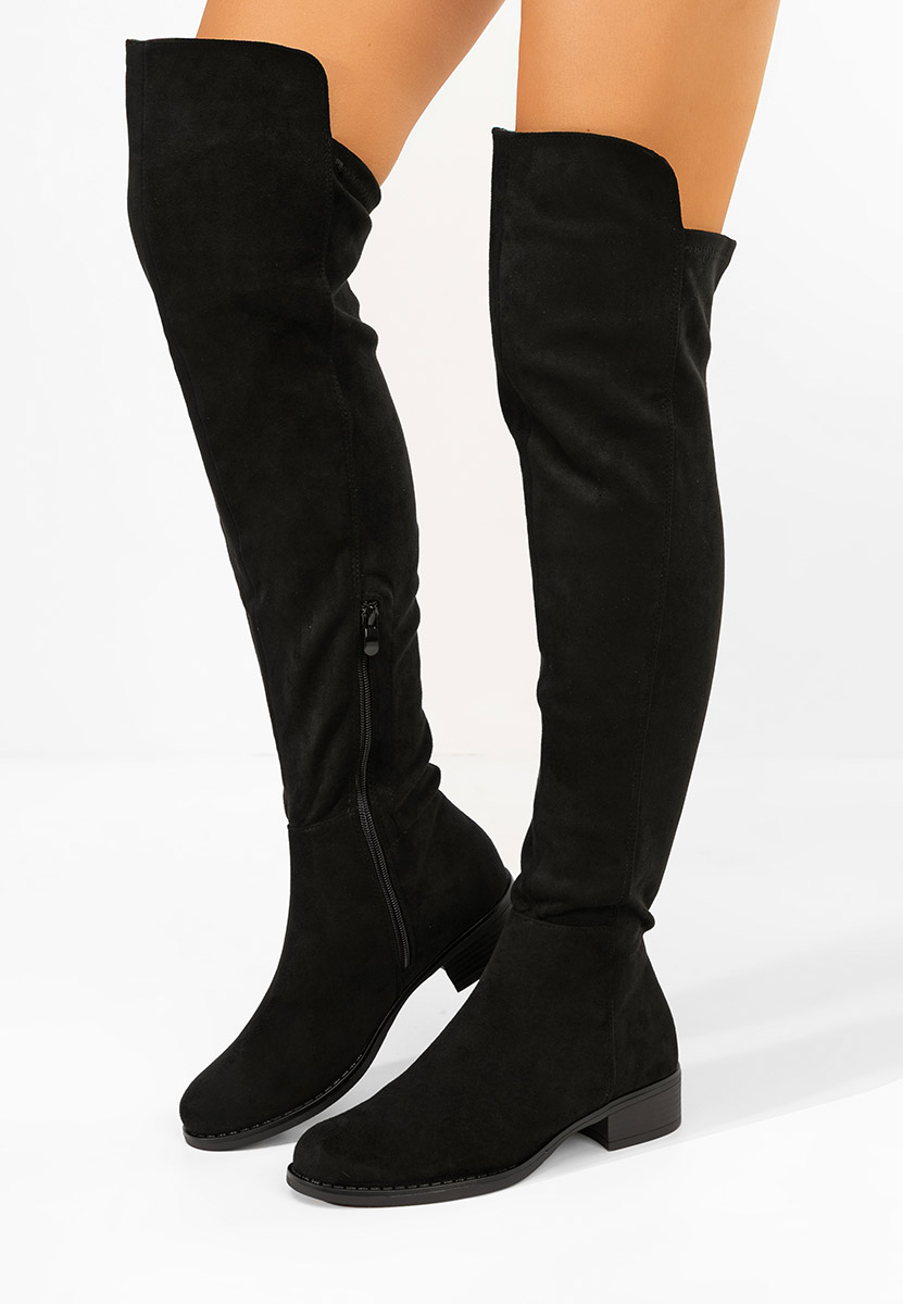 Чизми над коляното Inies черен