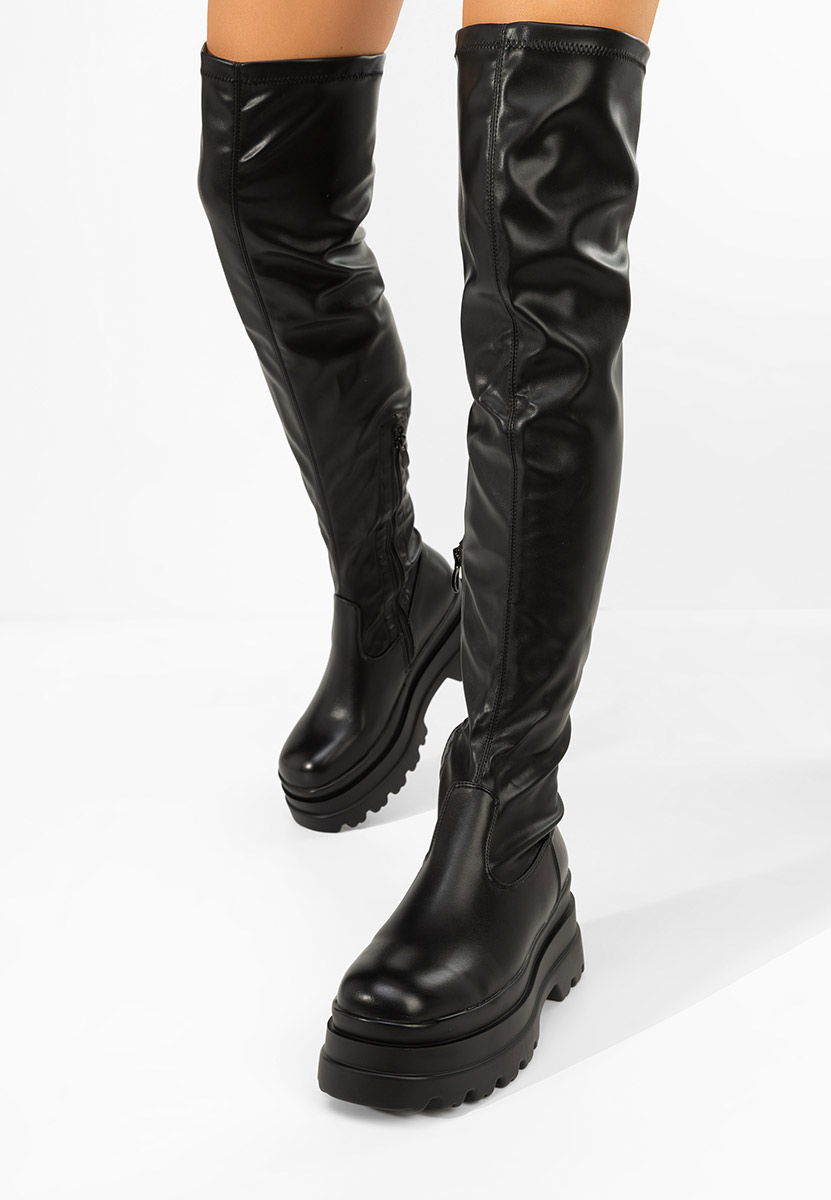 Чизми над коляното Melyna V2 черен