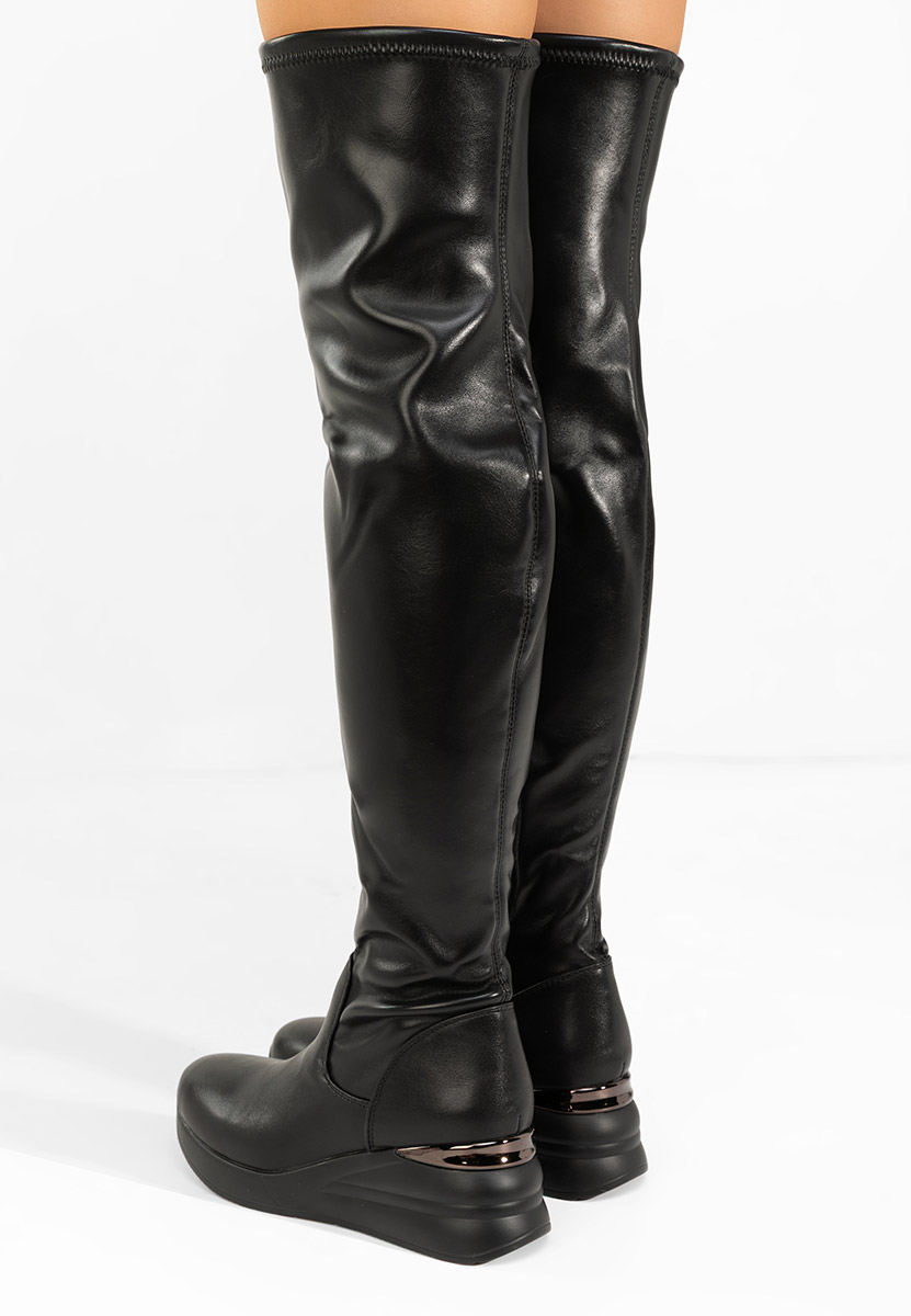 Чизми над коляното Janisia черен