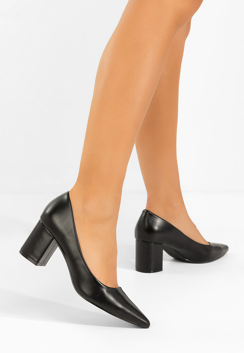 Oбувки с дебел ток Brivara черни