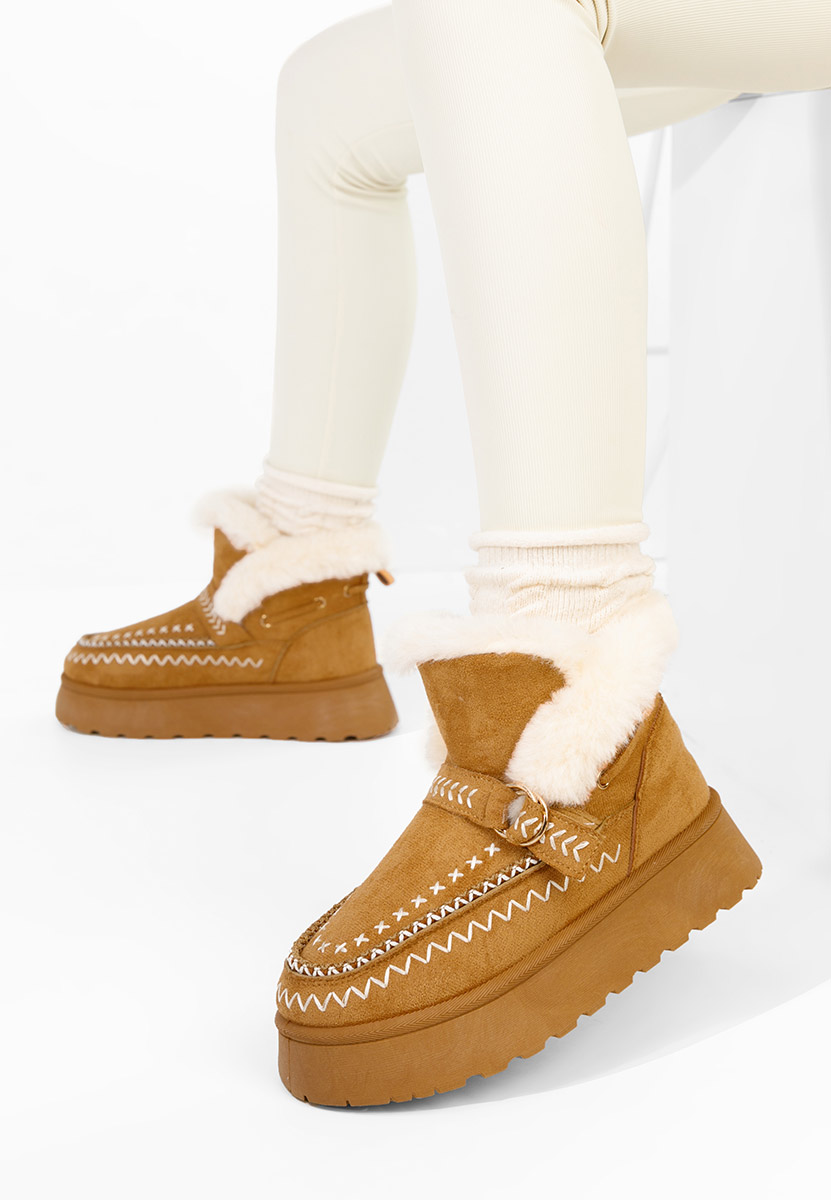 Обувки на платформа Tavoria камел