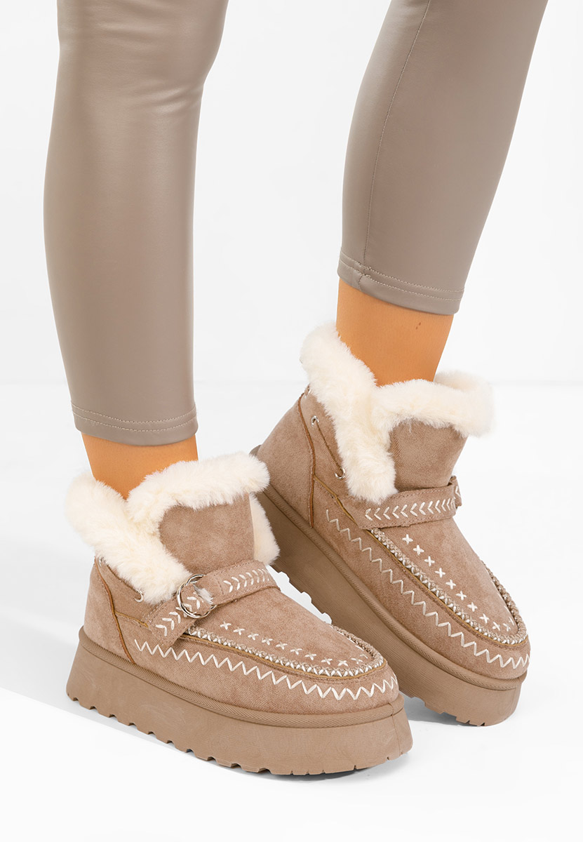 Зимни дамски Ботинки Tavoria каки