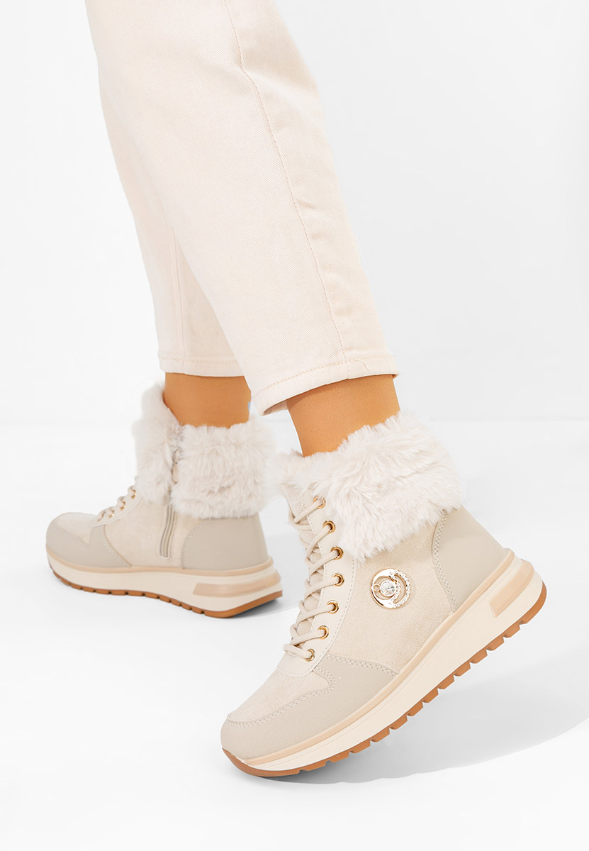 Дамски Зимни маратонки Grisia бежов