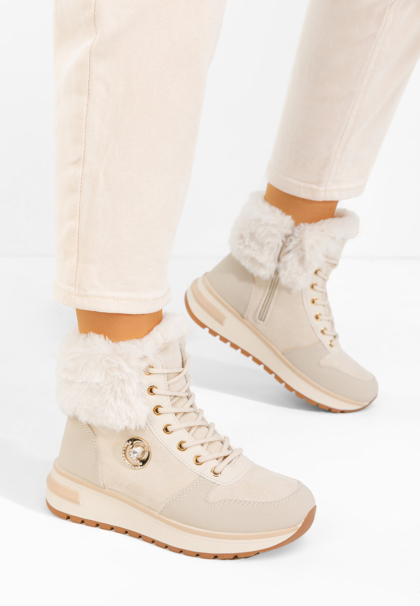 Дамски Зимни маратонки Grisia бежов