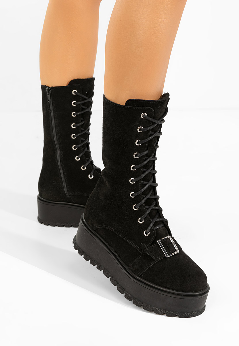 Боти естествена кожа Sorelia v2 черен