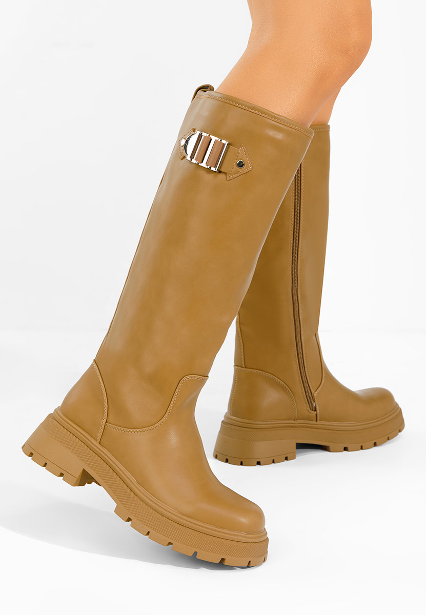 Висок чизми Artozza каки