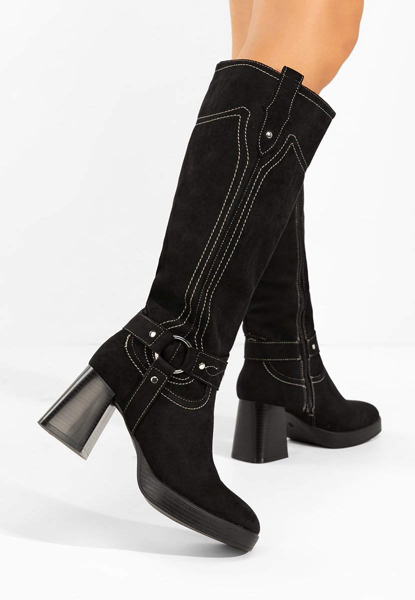 Висок чизми Lionia черен