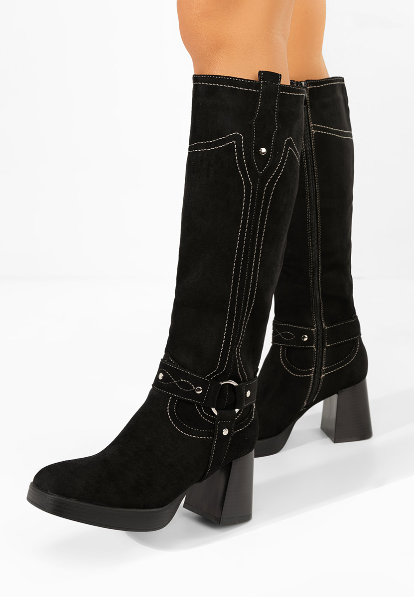 Висок чизми Lionia черен