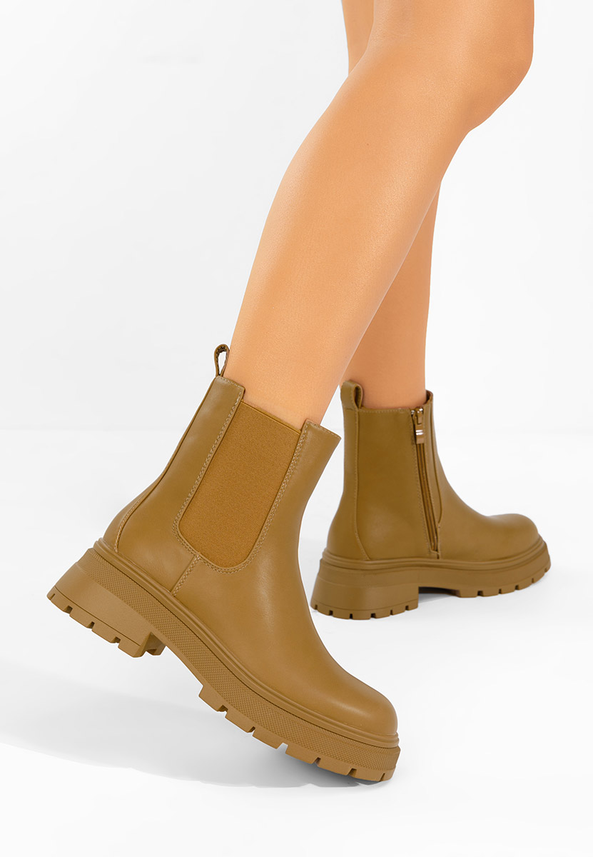 Дамски боти Novria каки