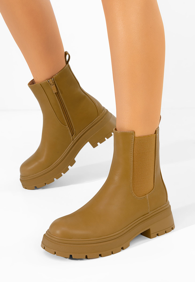 Дамски боти Novria каки