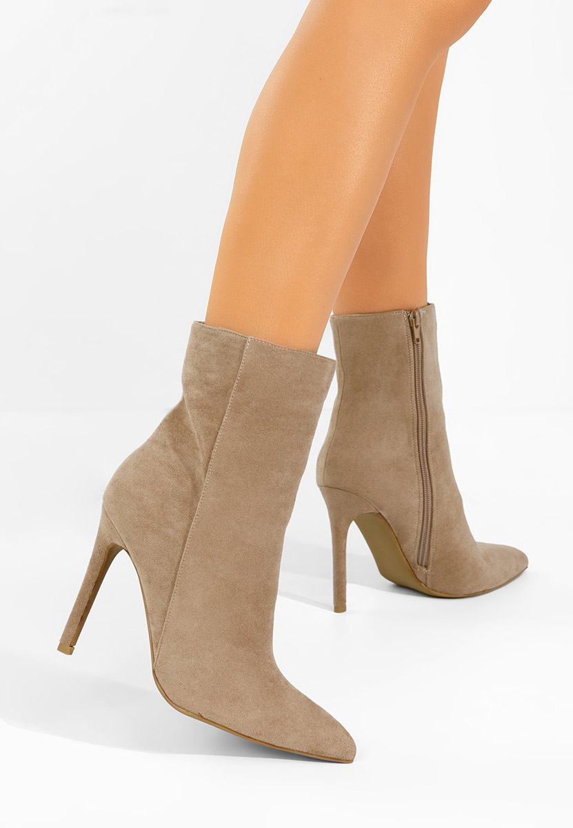 Боти на висок ток Cendria каки