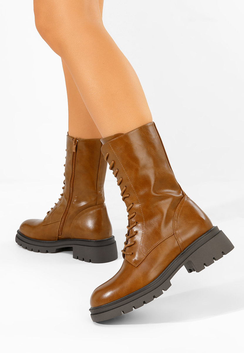 Дамски ботуши Olina камел