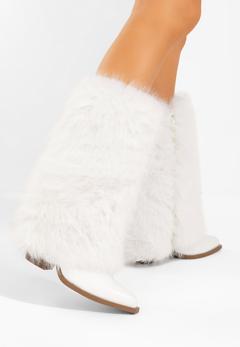 Зимни дамски ботуши Olivine бели