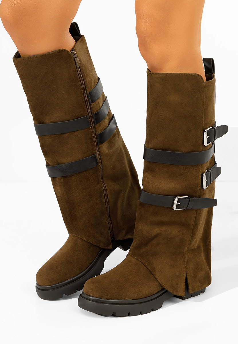 Дамски ботуши Rovira кафяв