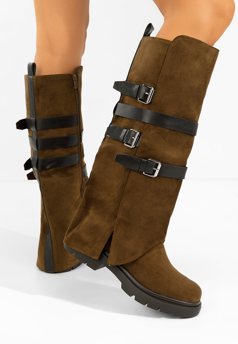 Дамски ботуши Rovira кафяв