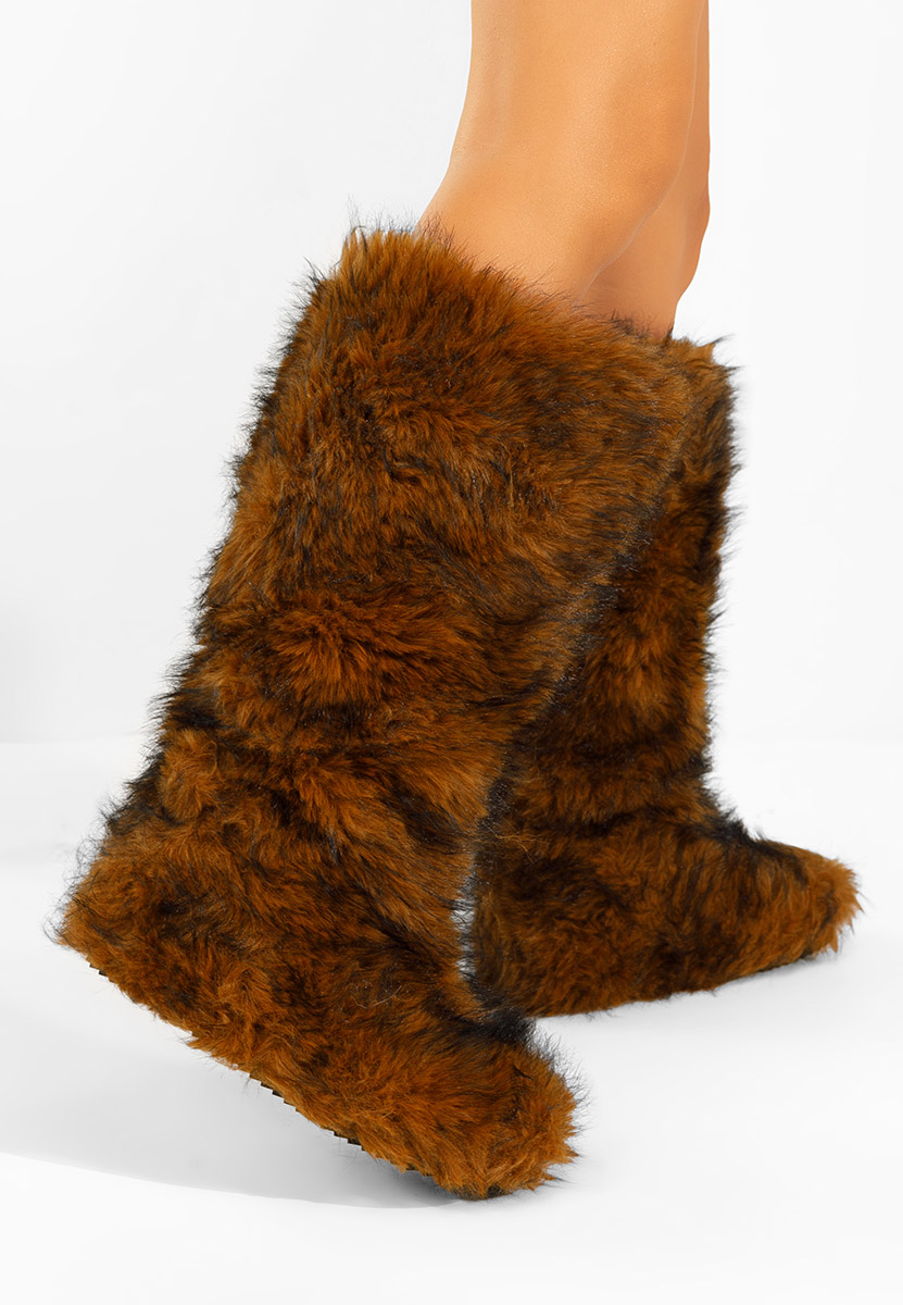 Зимни дамски ботуши Gelira камел